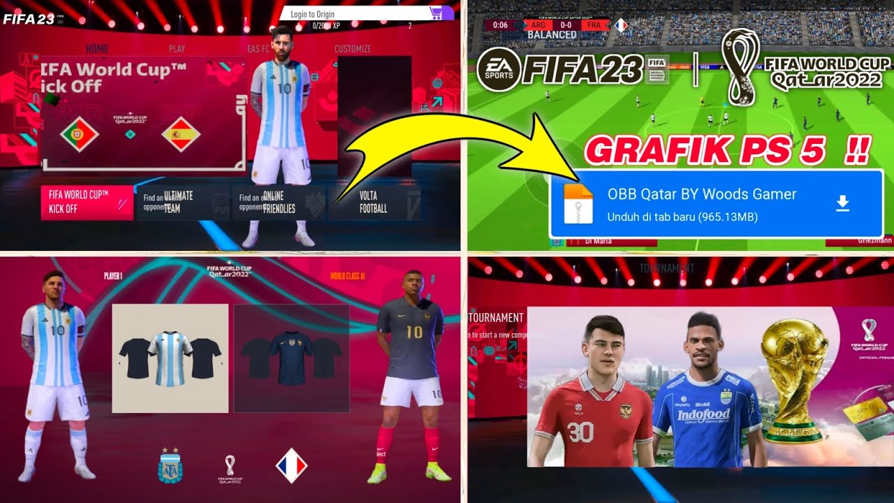 FIFA 14 MOD FIFA 23 FINAL WORLD CUP QATAR 2022 [900MB] ORIGINAL ANDROID & IOS APK+OBB+DATA RELEASE.