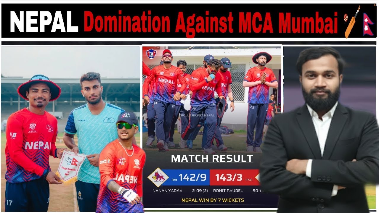 Nepal Cricket Team Power Show 💪 | MCA Mumbai Defeated | Practice Match Result .