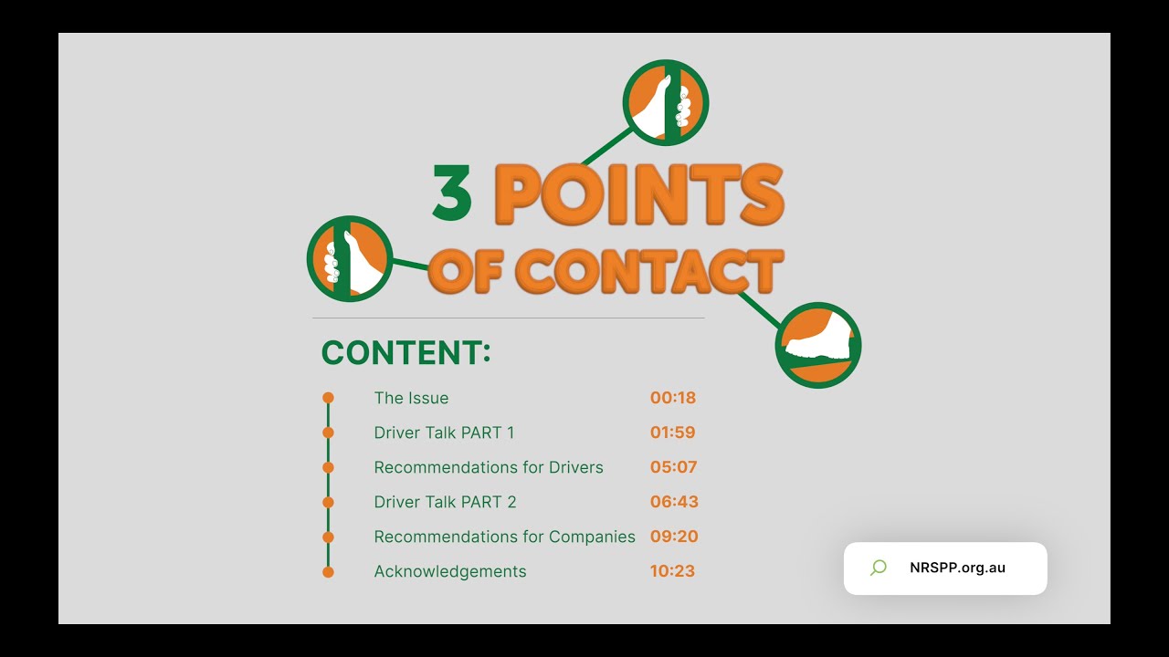 3 Points of Contact Heavy Vehicle Toolbox Talk