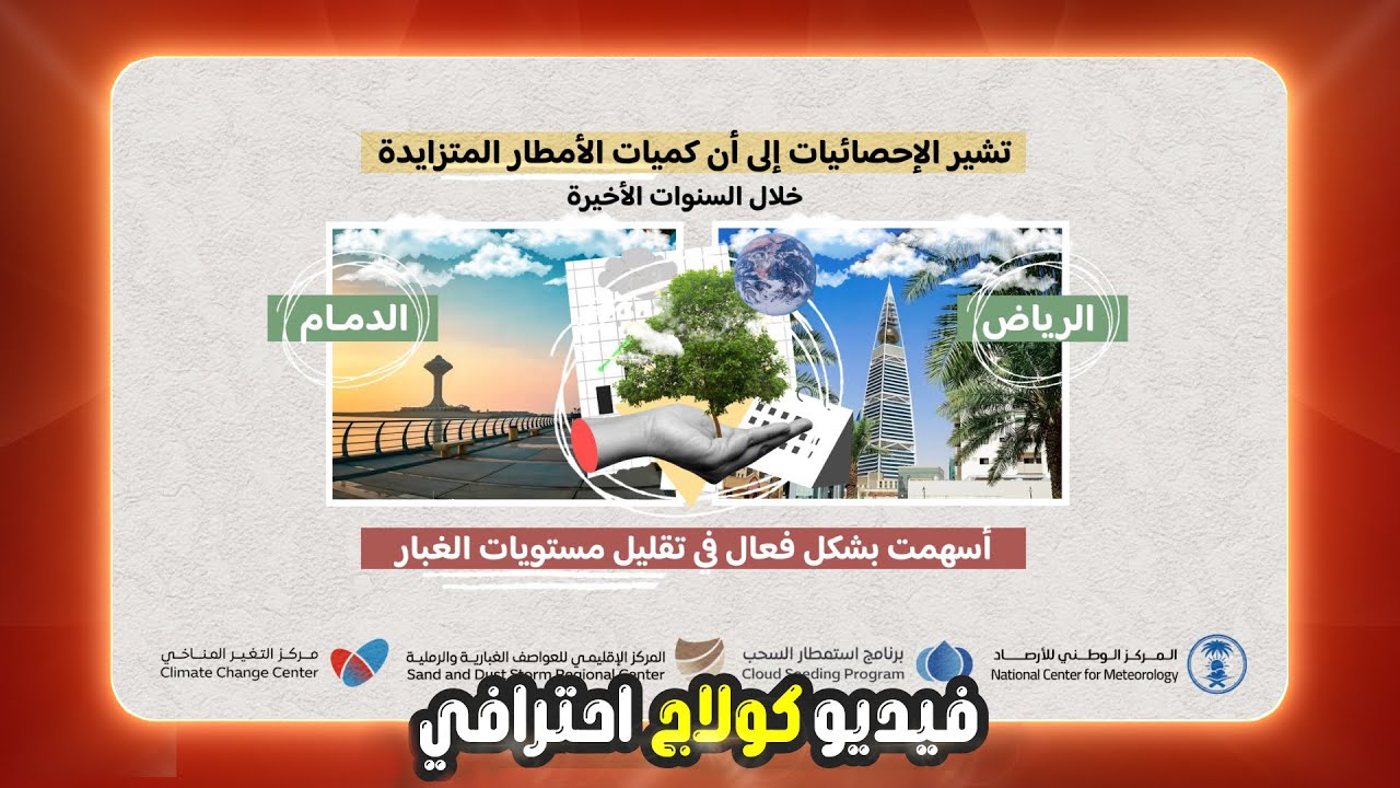 ✅ فيديو كولاج وموشن جرافيك عن الظواهر المناخية والعواصف | السعودية | Collage Video