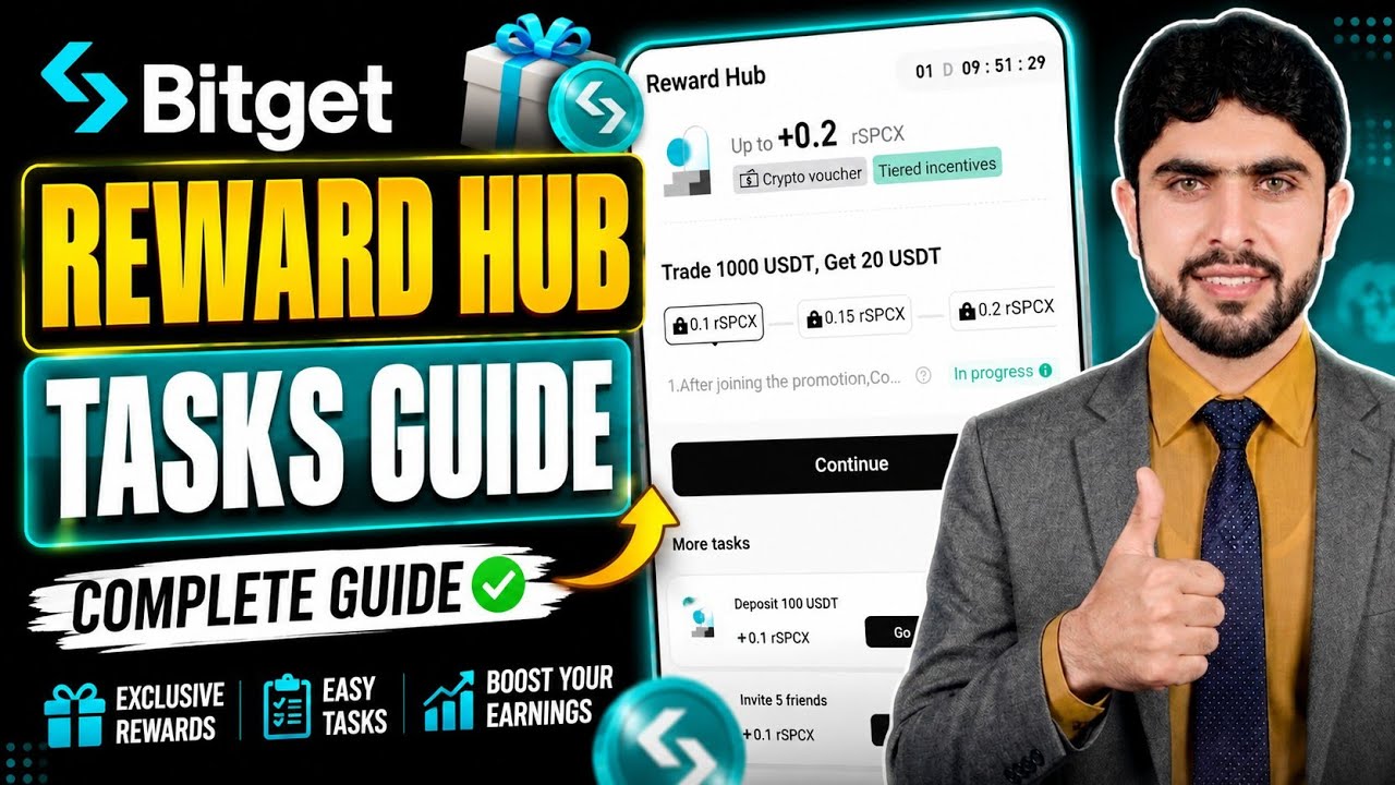 Bitget Exchange Reward Hub Task Guide || Bitget Main Knsy Reward Hub m task krn 