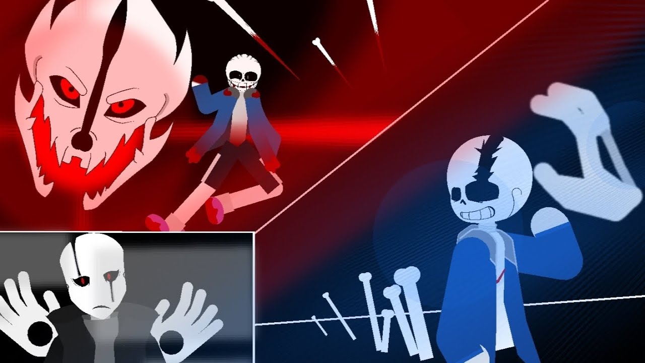 | Mirrored Determination Phase 3 | Stick Nodes pro animation (Last Breath Sans vs Insanity sans)