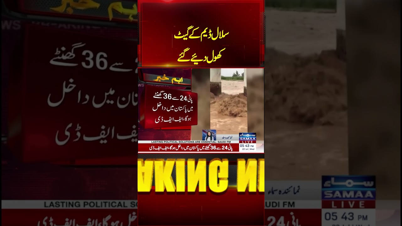 Alert! Salal Dam Gates Opened | Flood Warning Issued