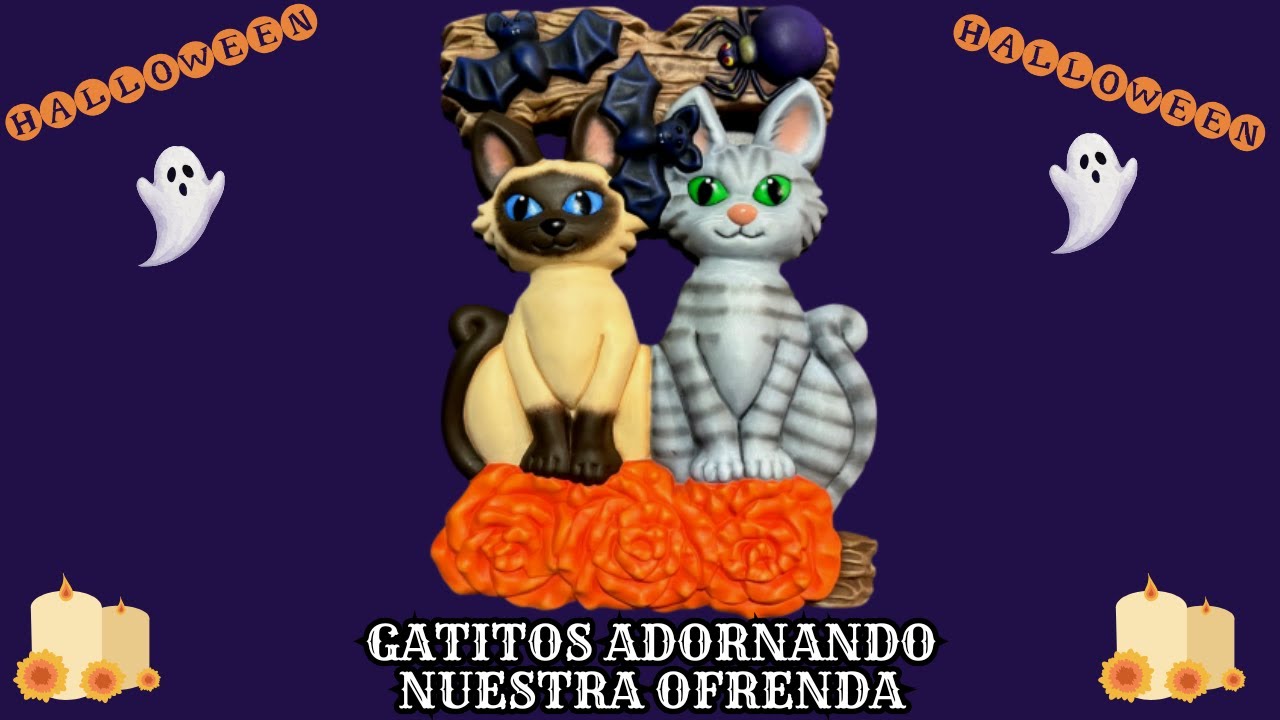PINTA UN PAR DE MICHIS PARA CELEBRAR DÍA DE MUERTOS