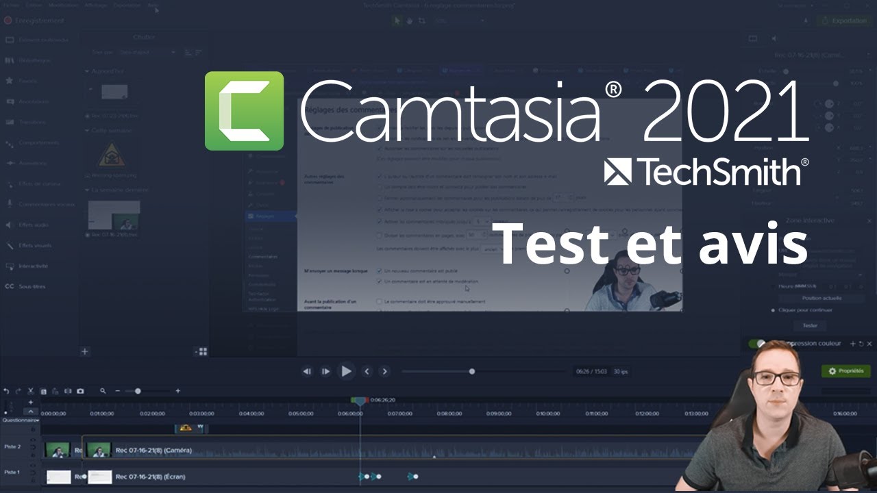 Test et avis sur Camtasia (Techsmith)