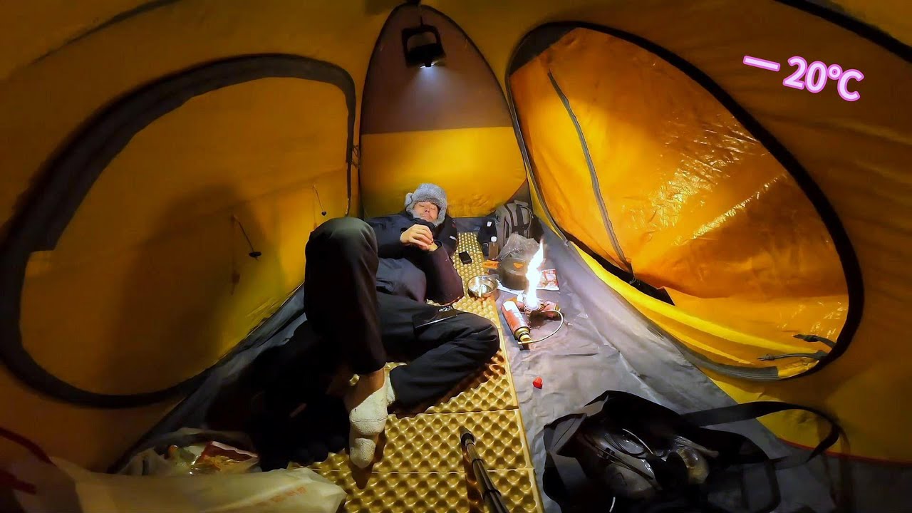 冬季騎行東北，零下20度我在戶外搭帳篷過夜，好多人不相信是真的