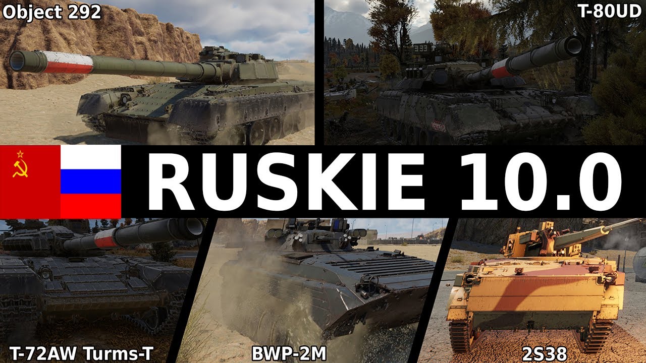 WYBADACIE TYM CAŁE RUSKIE DRZEWKO W WAR THUNDER! | T-80UD, 2S38, Turms-T, Object 292, BWP-2M