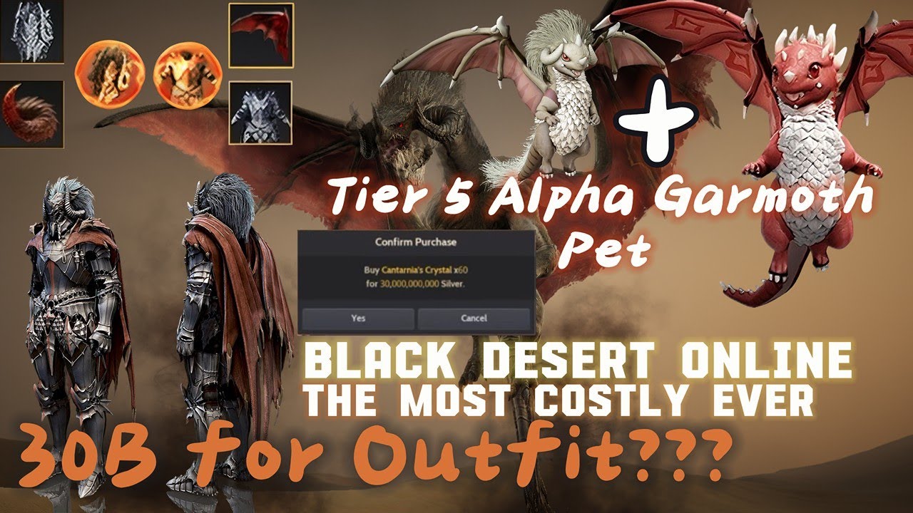 BDO 30B Make Tier 5 Garmoth Pet + Nouvermon Pet & Nouverikant Outfit