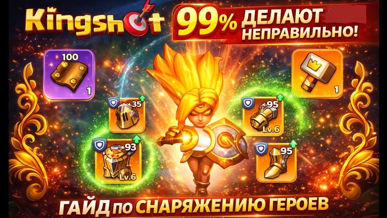 Снаряжение героев 👑 KINGSHOT &ndash; Главные ошибки. Гайд