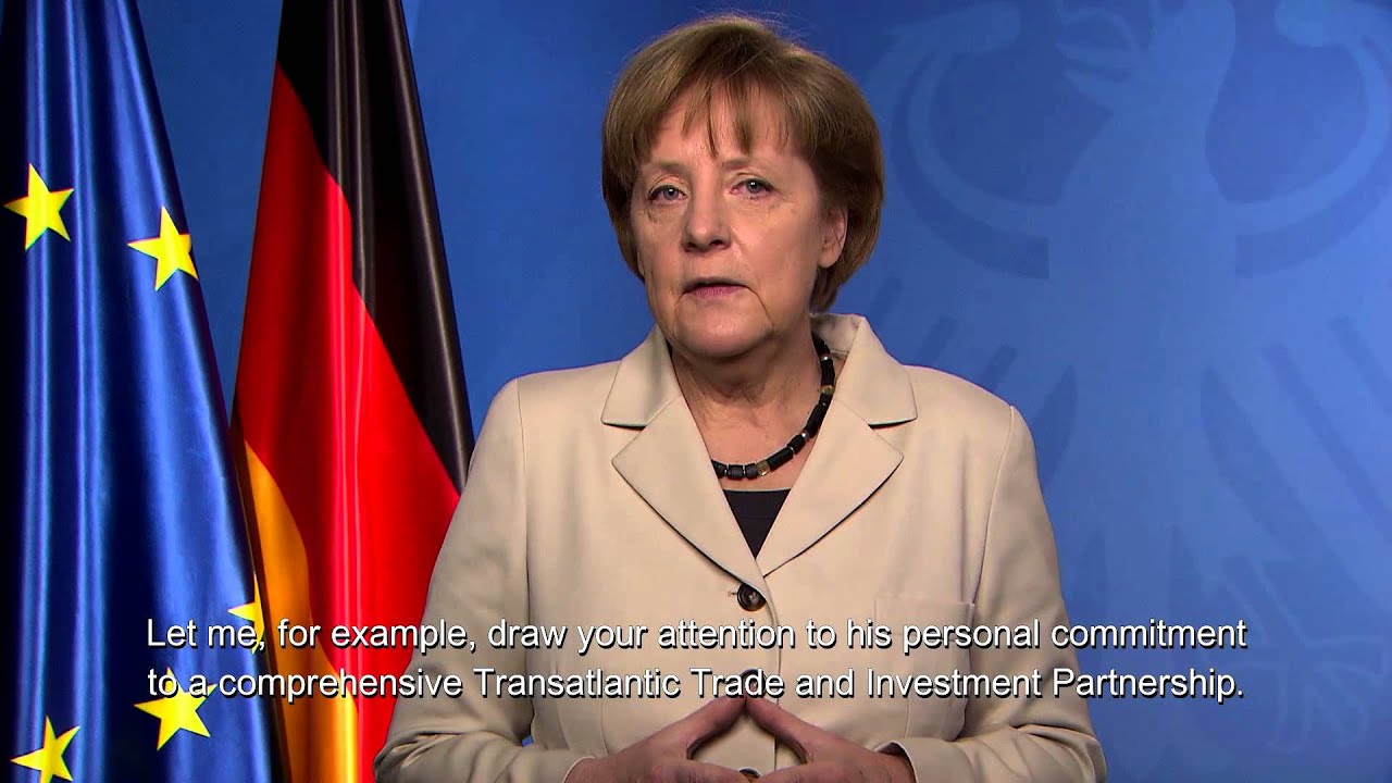 Chancellor Angela Merkel Introduces President Jose Manuel Barroso