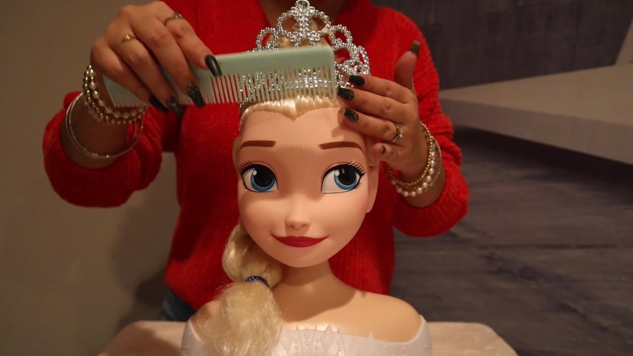 ASMR Getting Elsa Ready for the Holidays | Relaxing Hairstyling, Hair Accessories & Bracelet Sounds