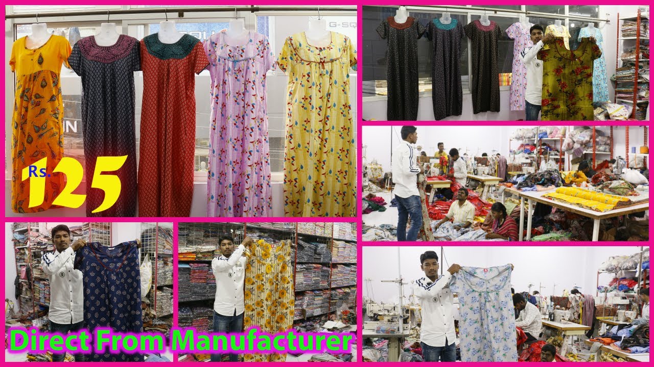 Hyderabad Nighty Manufacturer | Branded Nighty Staring Rs. 125 Only | Secunderabad Market