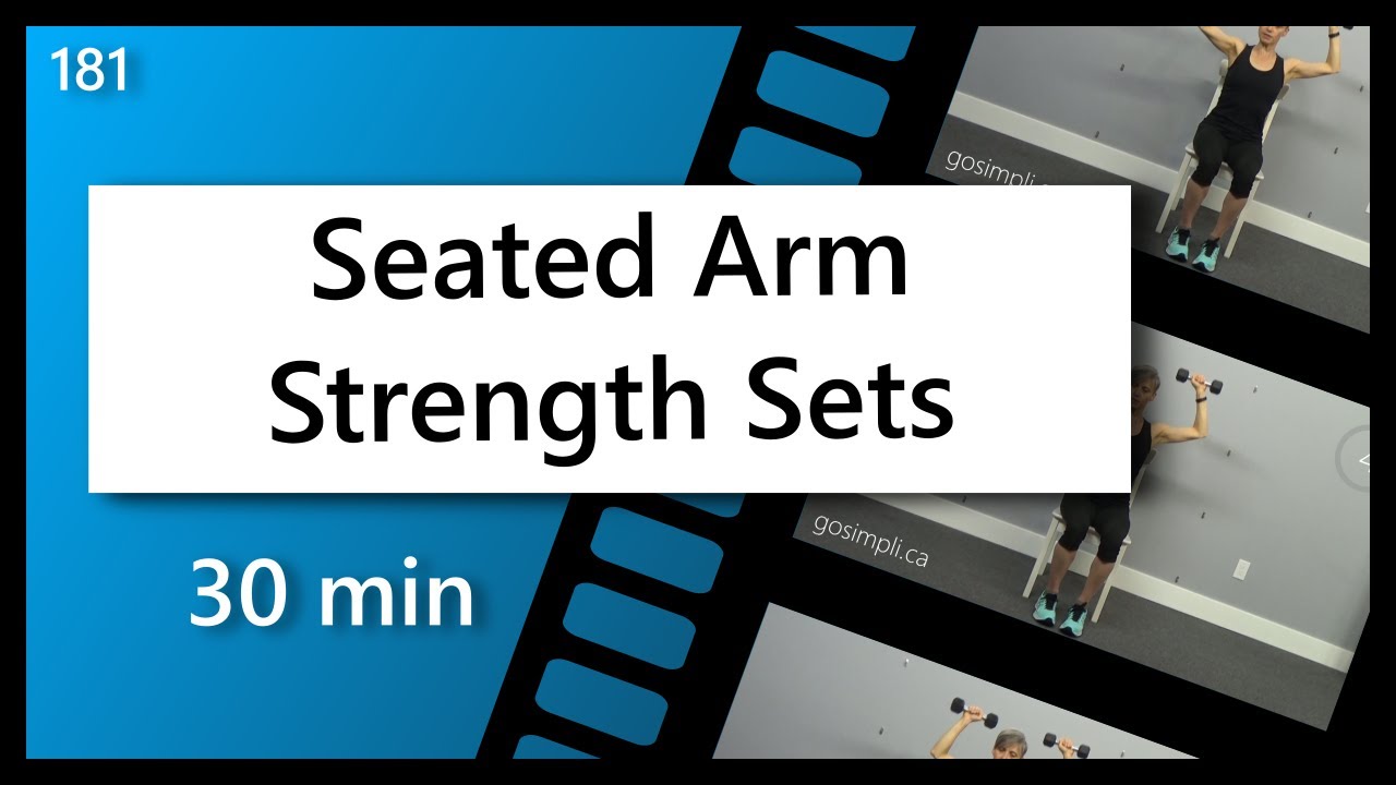 Seated Arm Strength; Chair Sitting Upper Body Dumbbell Workout to Build Muscle and Endurance