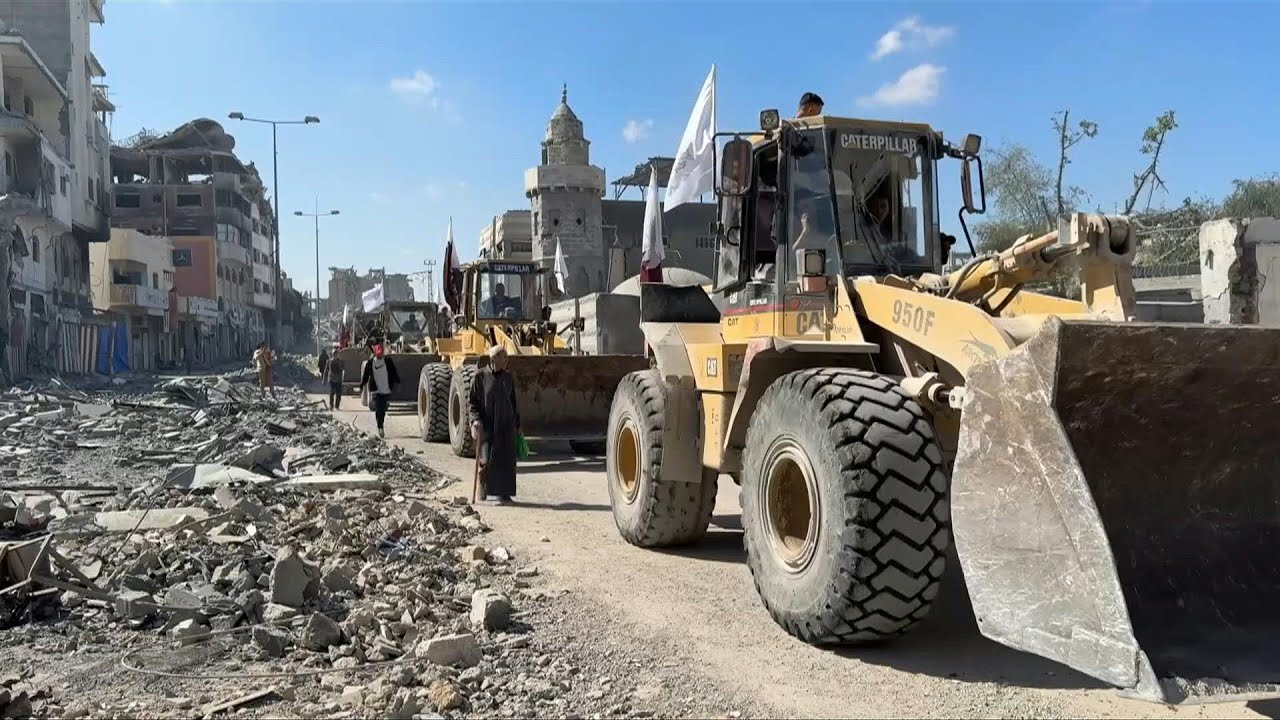 Prefeitura da Cidade de Gaza inicia limpeza dos escombros | AFP