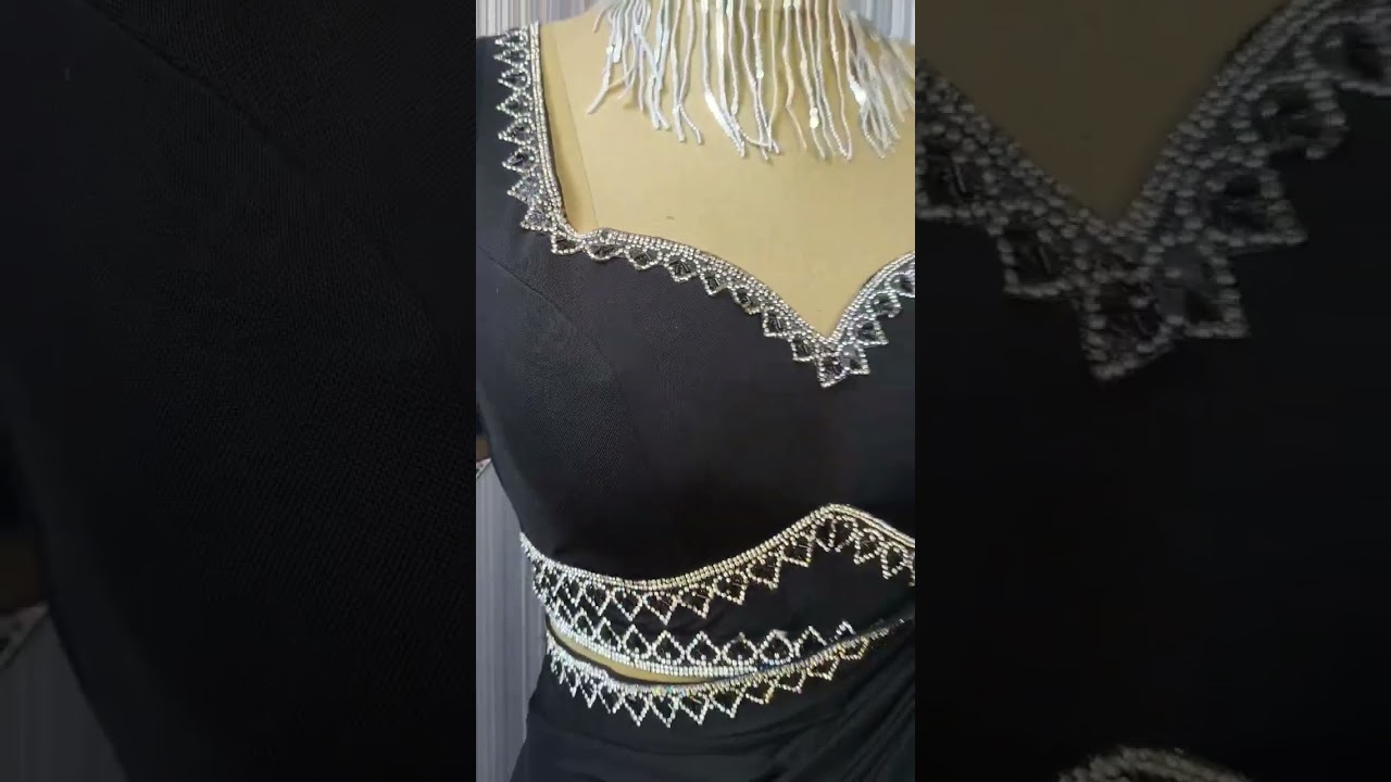 black lycra saree # ready to wear saree with blouse