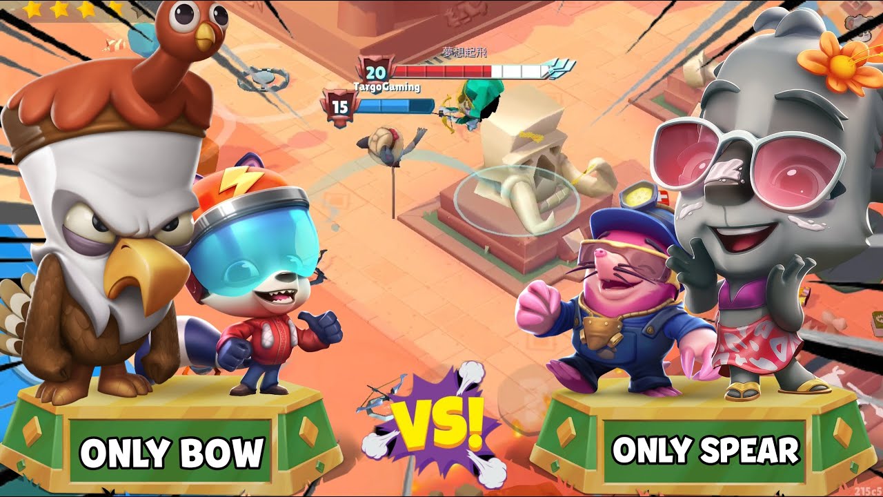 Only Bow vs Only Spear | Which Team have Power to Win 🤔 | Zooba
