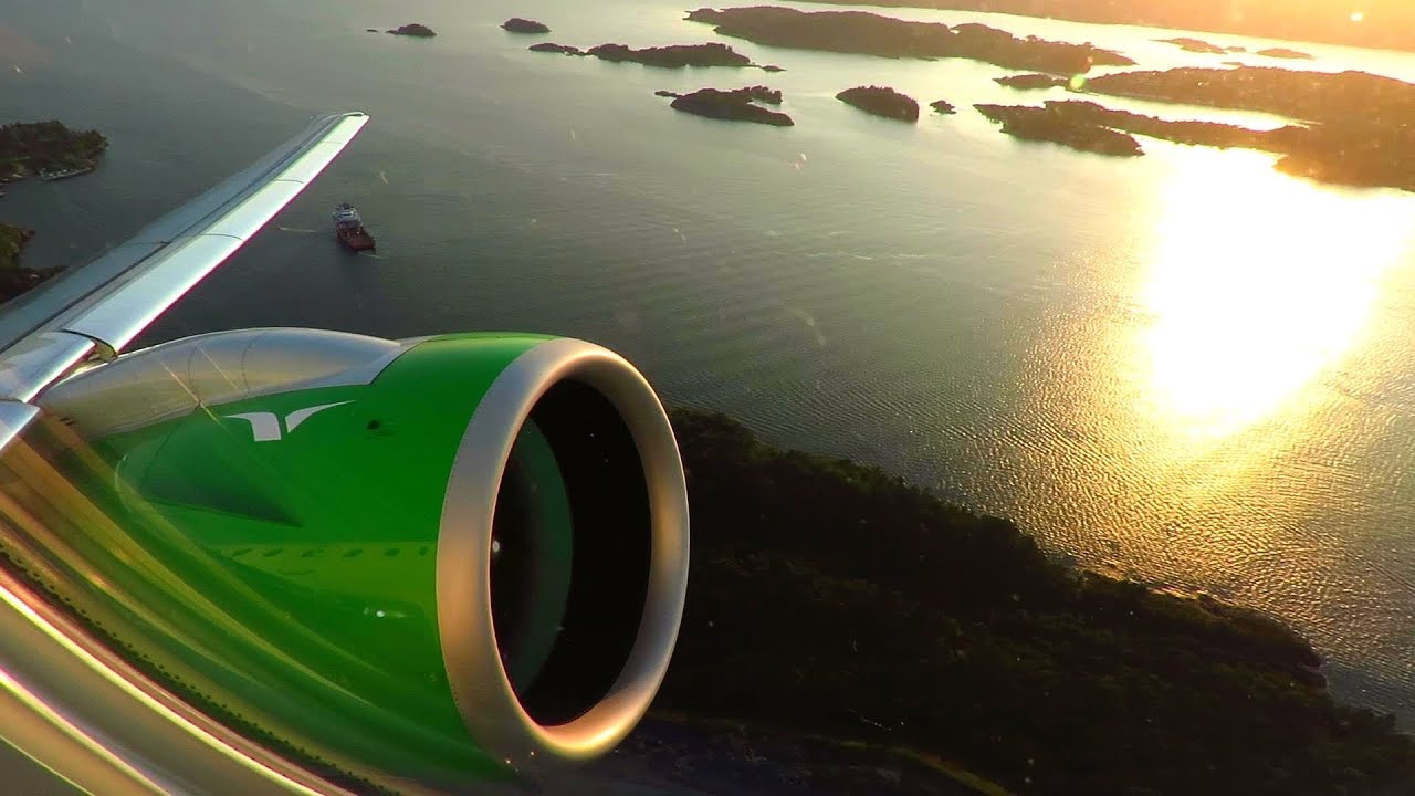Wider&oslash;e Embraer E190-E2 POWERFUL TAKEOFF from Bergen Airport (BGO) | Seat 4A
