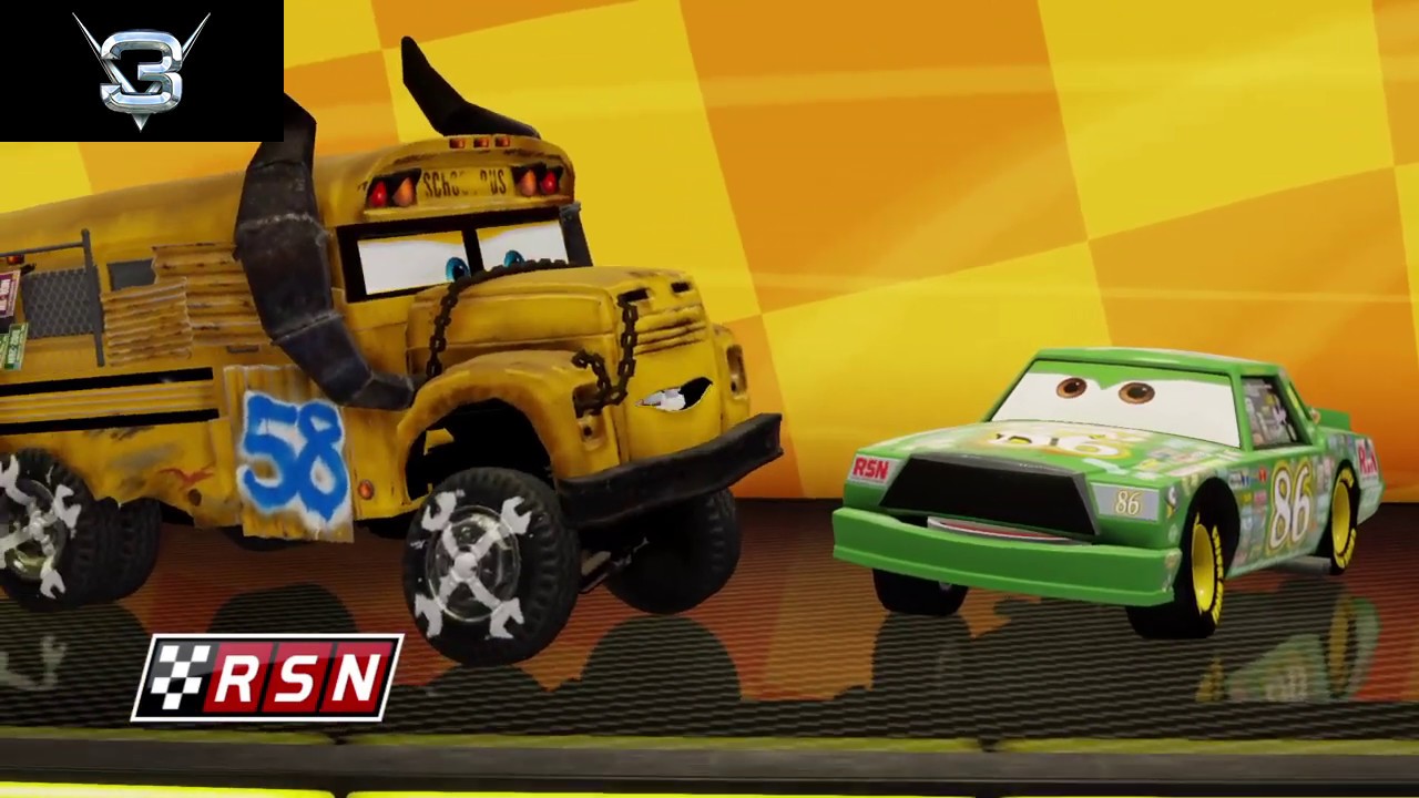 Cars 3: Driven to Win Getting destroyed by Miss Fritter {school bus of death}