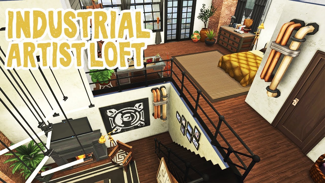 Industrial Artist Loft || The Sims 4 Apartment Renovation: Speed Build