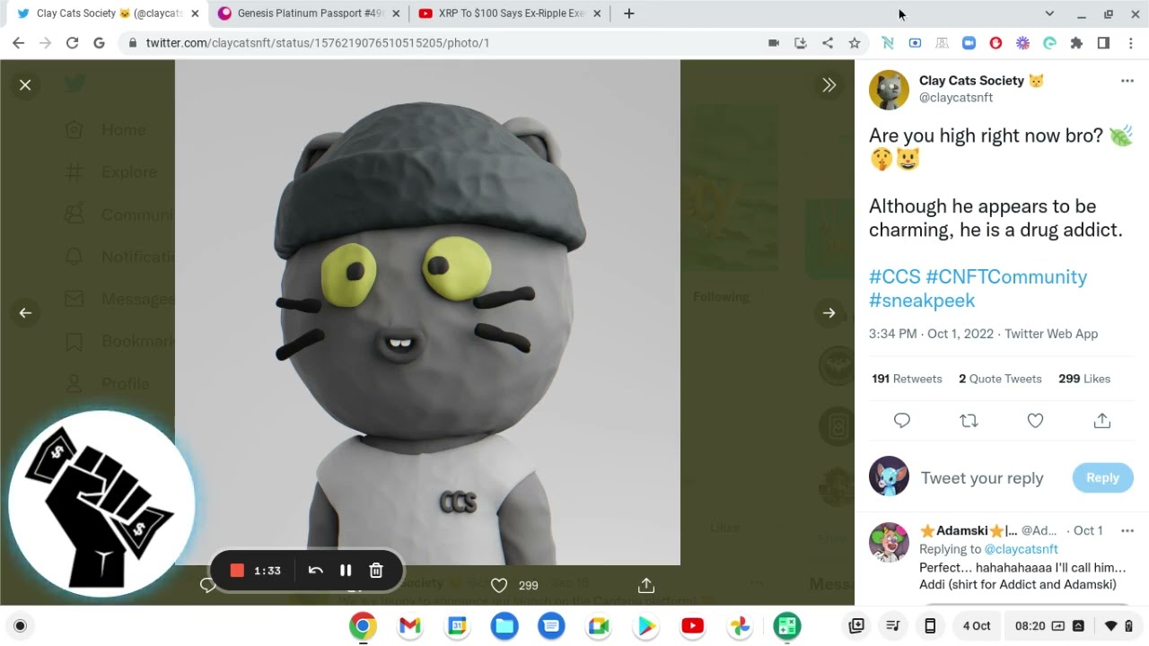 CNFT CLAY CAT SOCIETY EARLY GEM NEXT 5X?