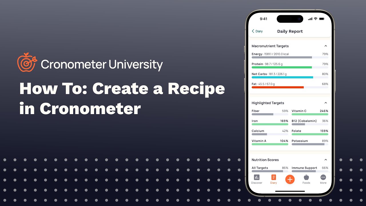 How To: Create A Recipe In Cronometer