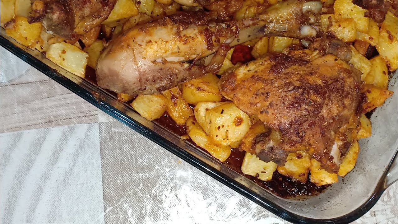 دجاج في الفرن Poulet au four 