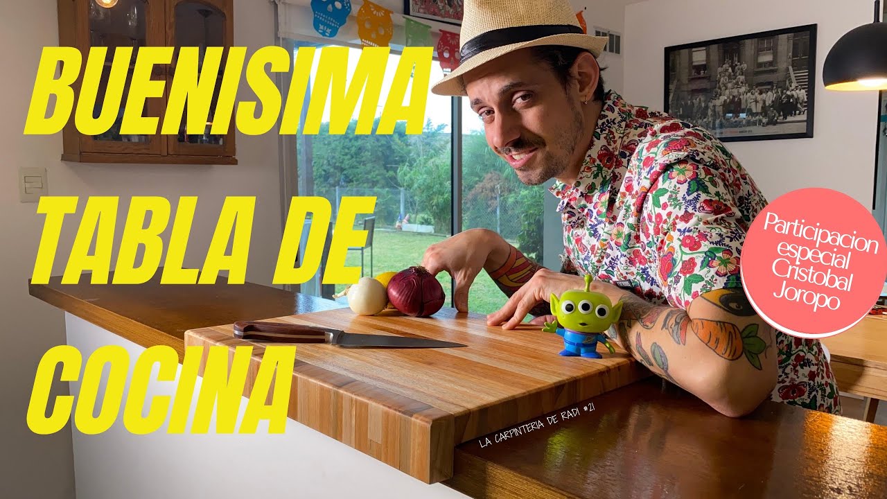 TABLA DE COCINA ESPECTACULAR - con traba para mesada -