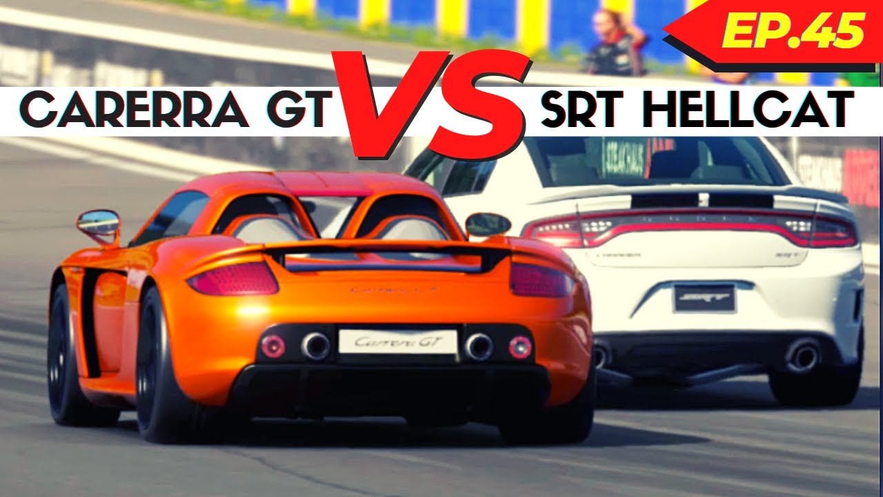 УДИВИТЕЛЬНАЯ ГОНКА между SRT Hellcat Charger и Porsche Carrera GT | Carrie Races Charge