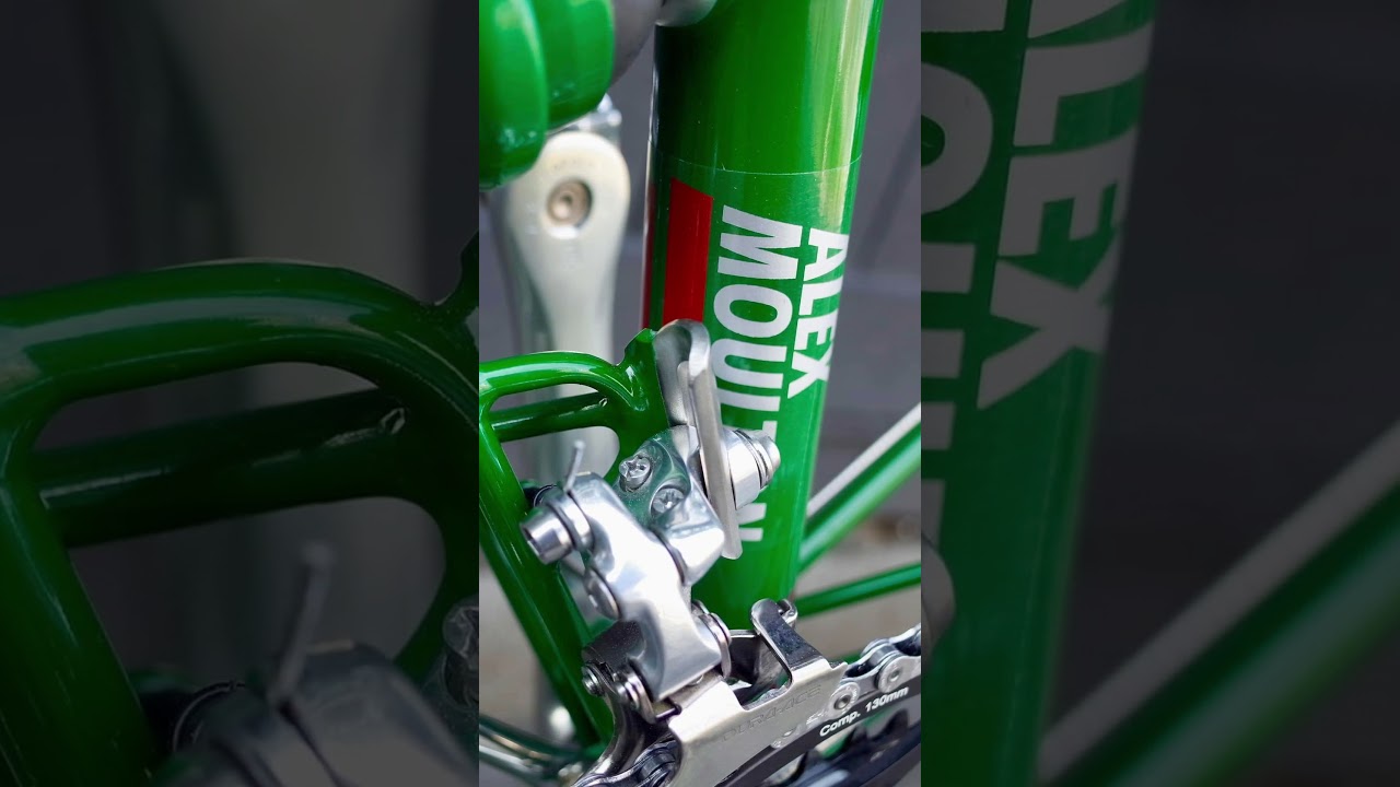 Gorgeous Alex Moulton bicycle in close-up detail (5.2025)
