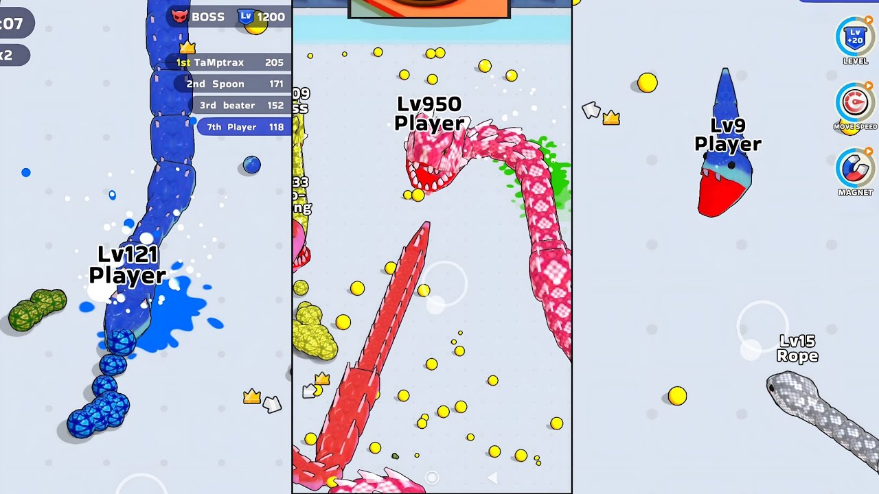 Snake Clash nice gameplay level 11200 I like it 