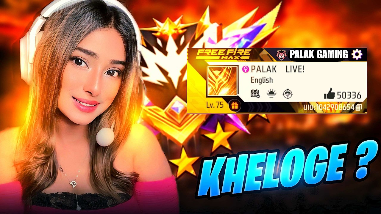 FREE FIRE BR RANK PUSH | GO 300K | PALAK IS LIVE #freefire #live #trending #livestream