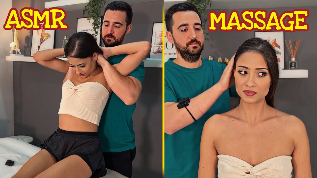 ASMR Full Body Stretching and Relaxing Massage (Head, Scalp, Back ans Leg Massage)