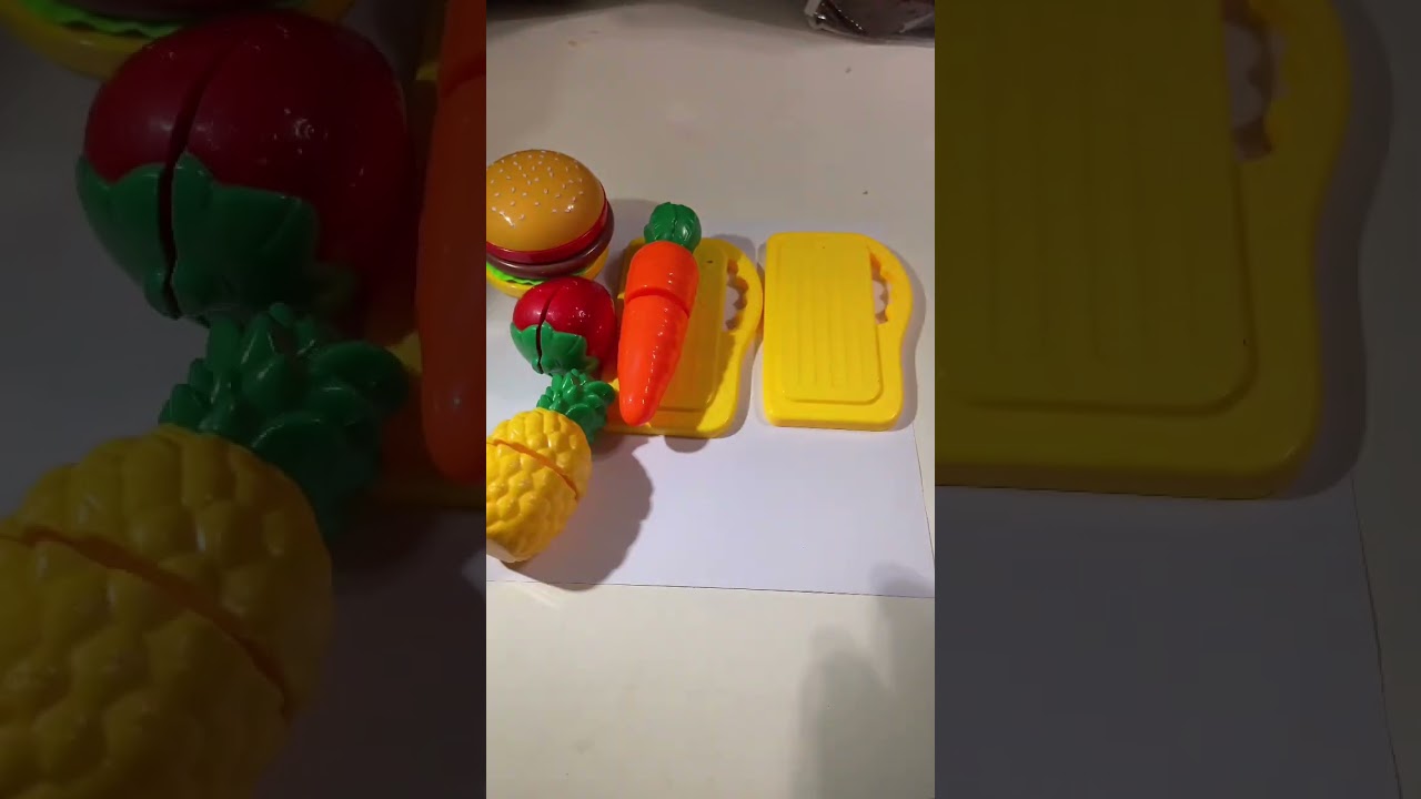 UNBOXING PLASTIC FOODS ASMR CUTTING TOYS 🍍 🍔 #cuttingfruit #satisfying #asmr #trending