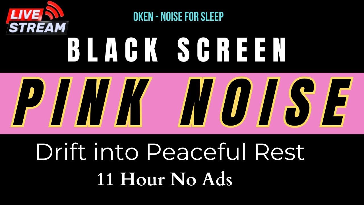Pink Noise - Black Screen - No Ads - 11 Hours - Help You Sleep Deeply and Relax Instantly
