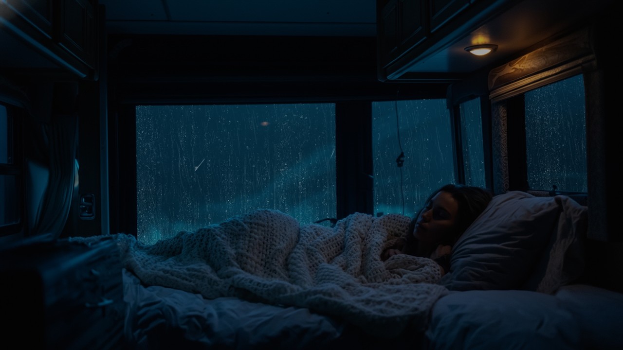 Rain on the Car Window at Midnight | Pure White Noise for Undisturbed Sleep