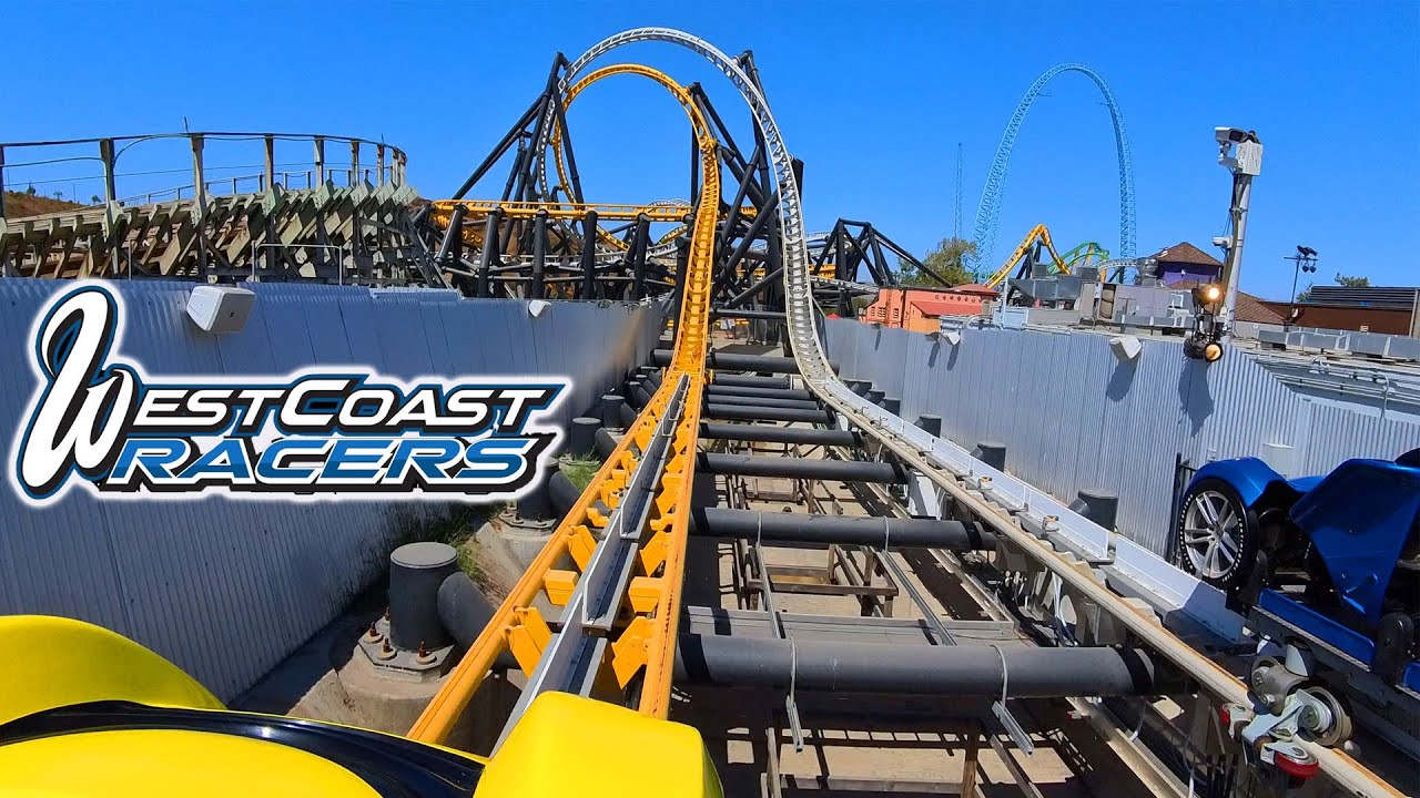 West Coast Racers 4K Front & Back Seat POV - Six Flags Magic Mountain