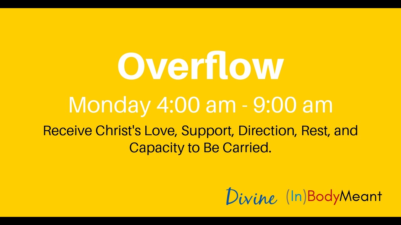 Monday Morning Overflow Practice 4:00 am - 9:00 am