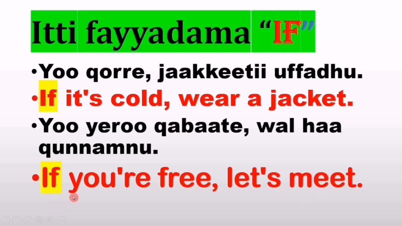 Barnoota Afaan Oromoo fi English guutuu isaa @furtuu1