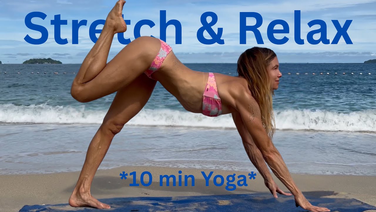 Gentle Beach Yoga (10 min) - Stretch and Release 