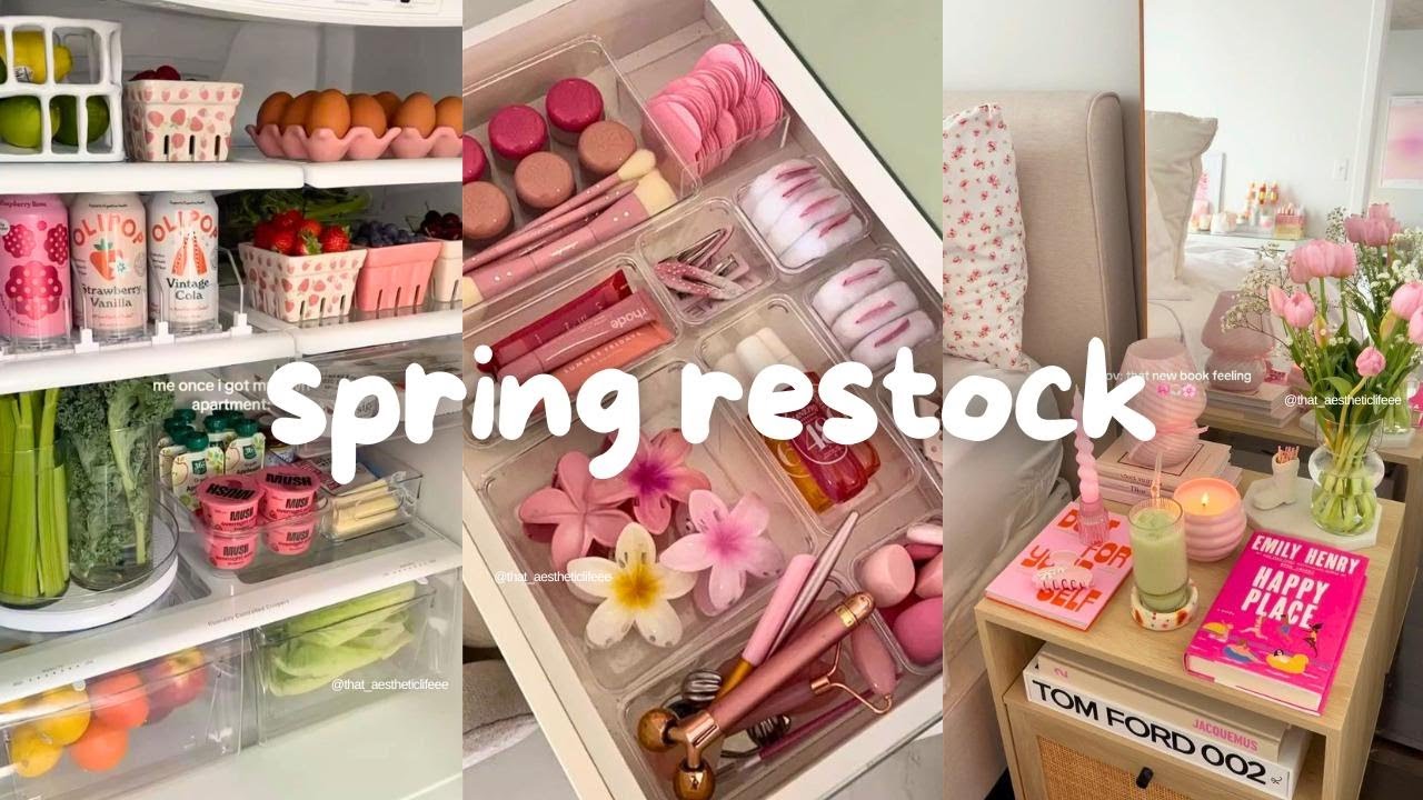 asmr spring restocks 💐⛅🌷 | satisfying & aesthetic tiktok compilation