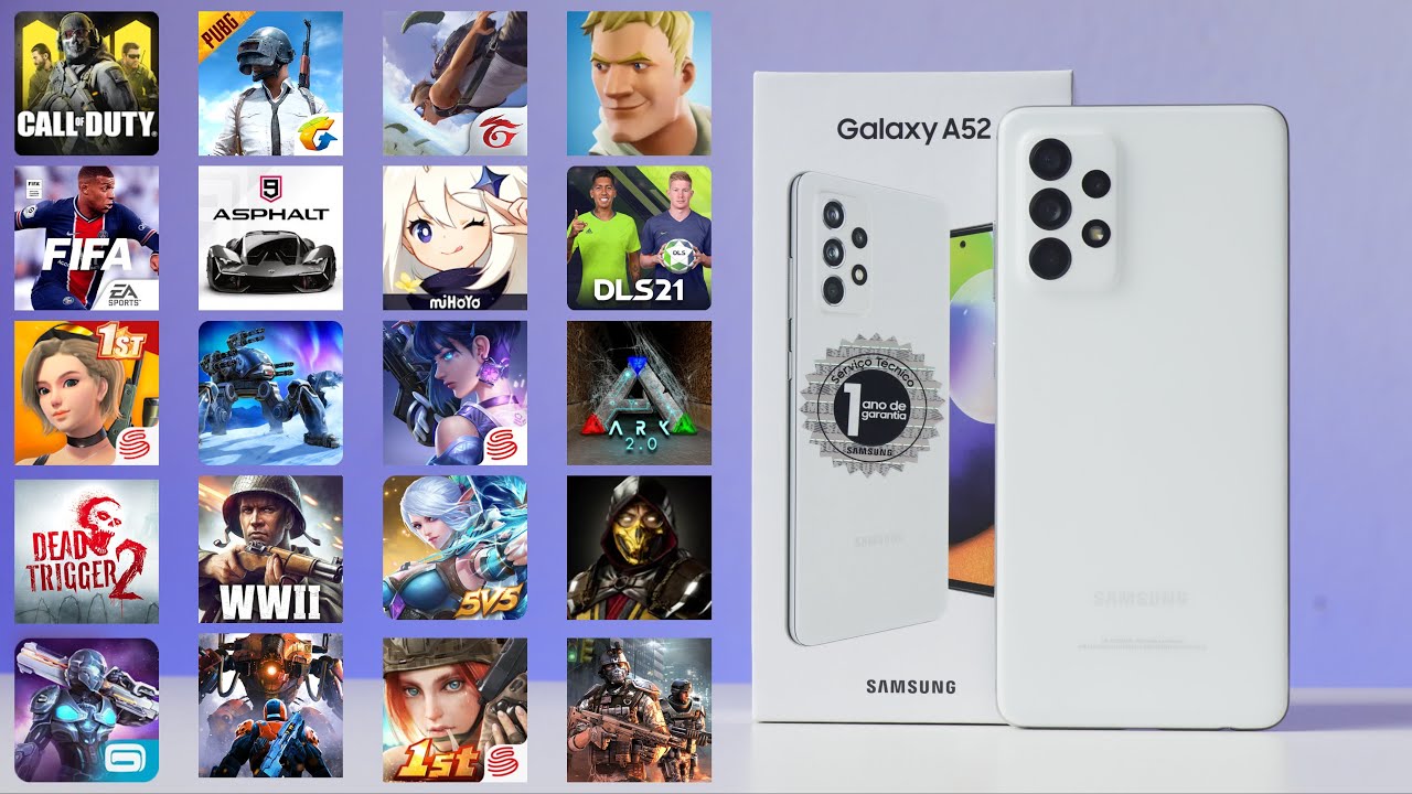 Game Test Samsung Galaxy A52 in 20 games Android Fortnite - PUBG - ARK - Call of Duty Mobile🔥