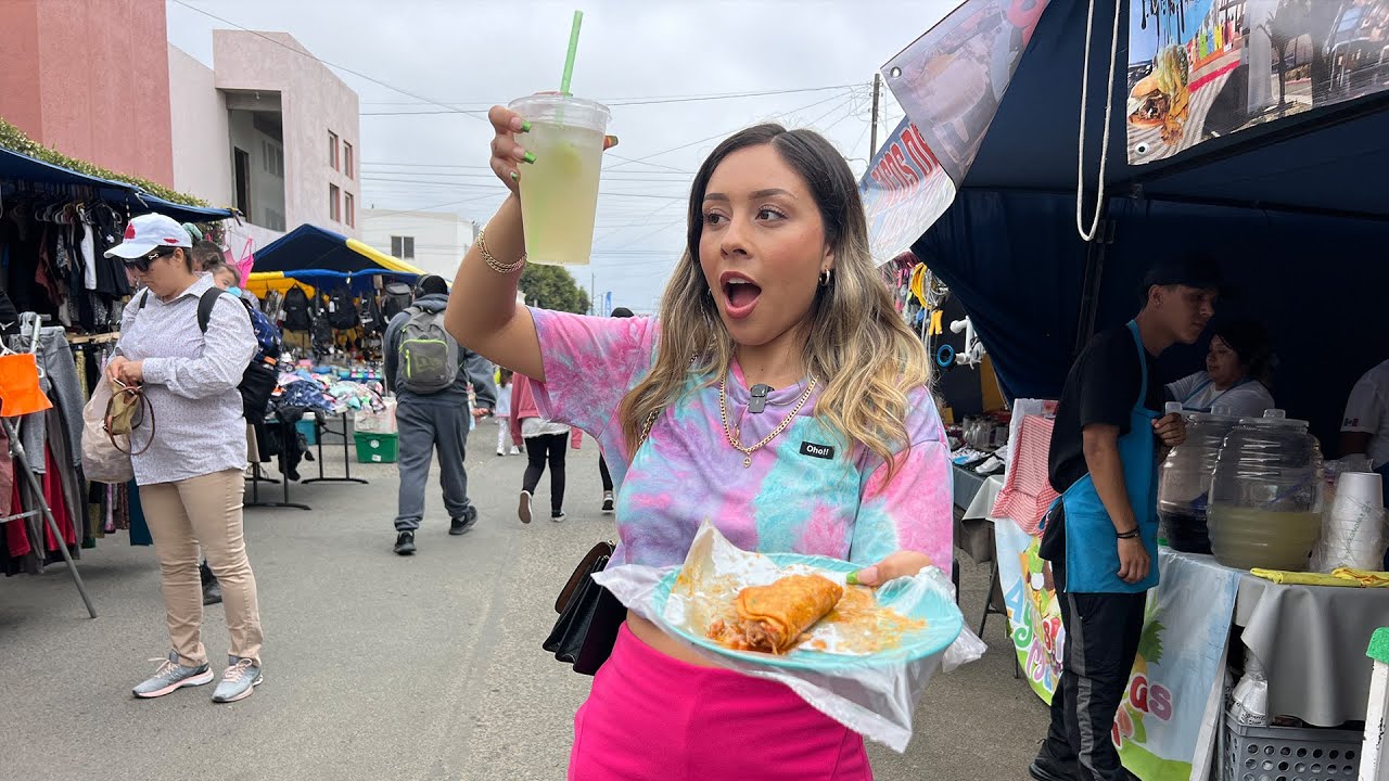 Comprando comida en el Tianguis con $50 pesos