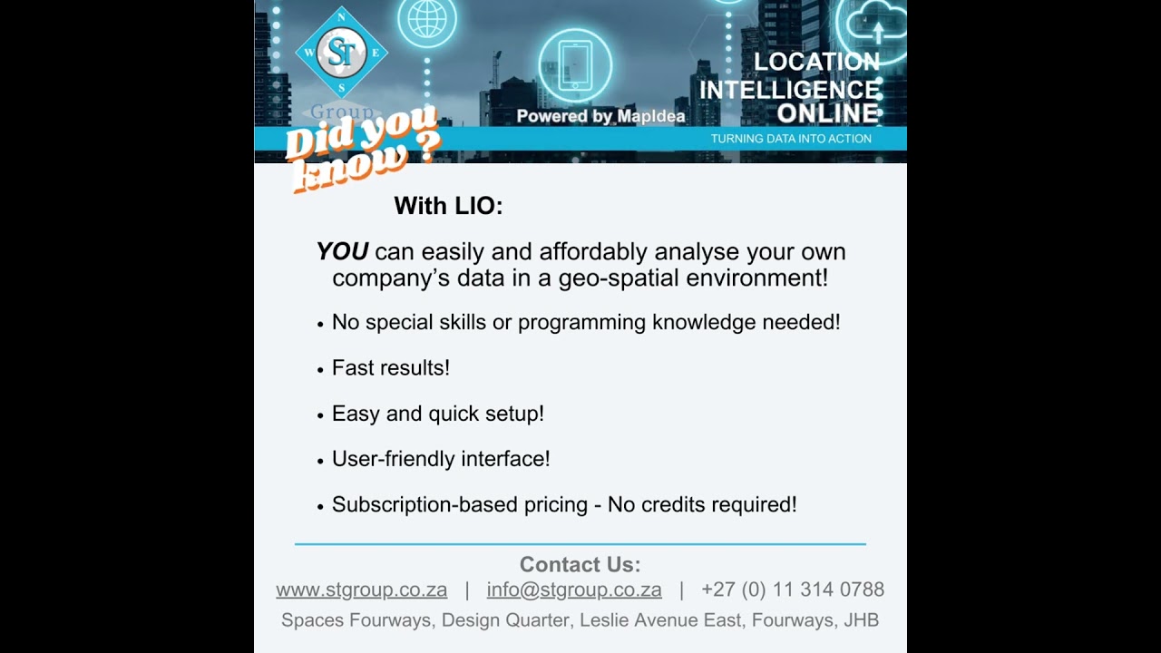 Spatial Technologies Location Intelligence Online - Did You Know?