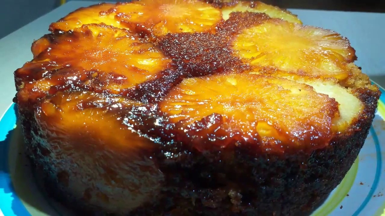 Queque de piña sin batidora y licuadora