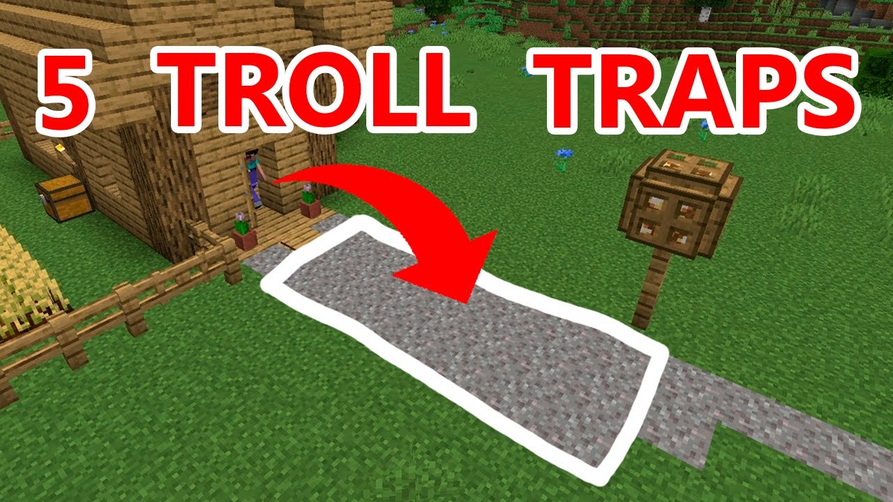 5 Traps to REVENGE TROLL your FRIENDS HOUSE in Minecraft 1.14 - 1.16 Survival