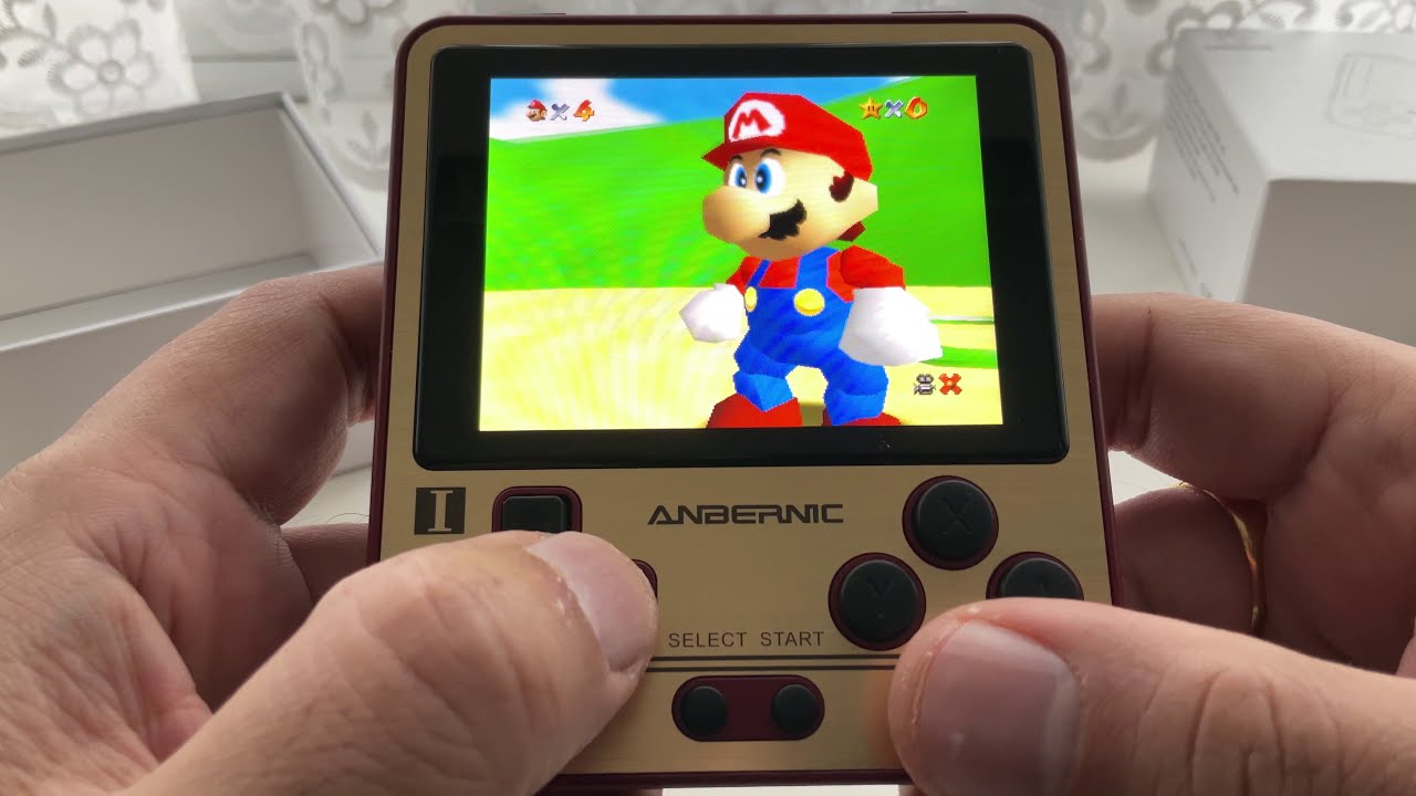 Anbernic RG280V (Gold Red) Handheld Unbox (New opendingux release beta installed)