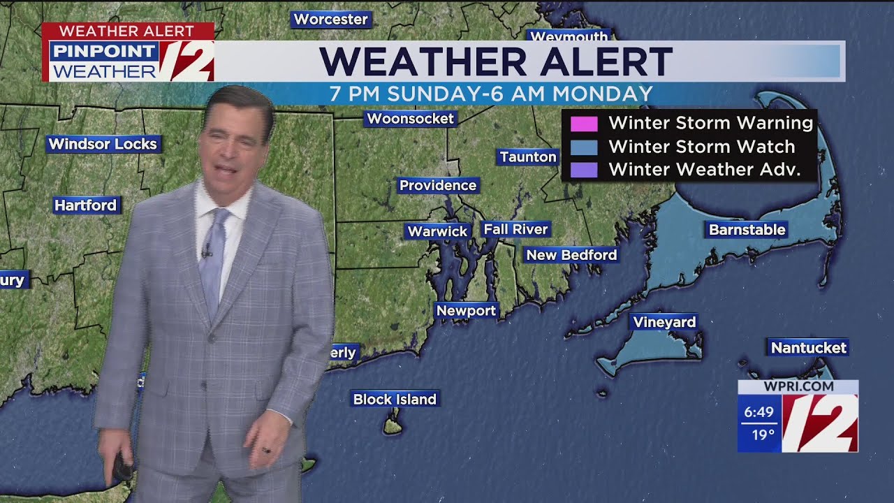 WPRI 12 Weather Forecast 1/29/26 Cold Weather Advisory Issued