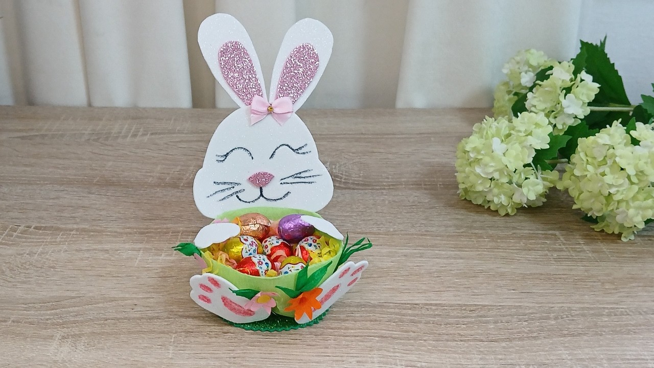 Easter sweets gift box / easy DIY craft / Easter bunny gift