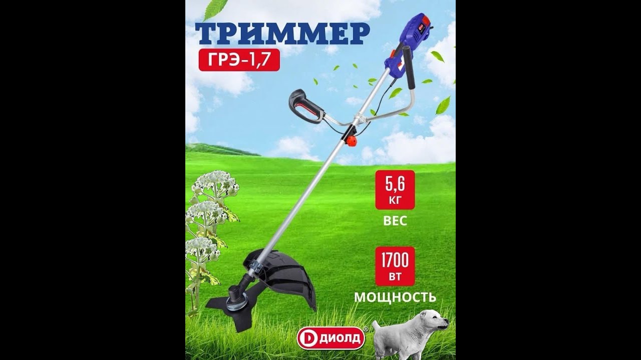 Триммер ДИОЛД ГРЭ-1,7-02 против борщевика.