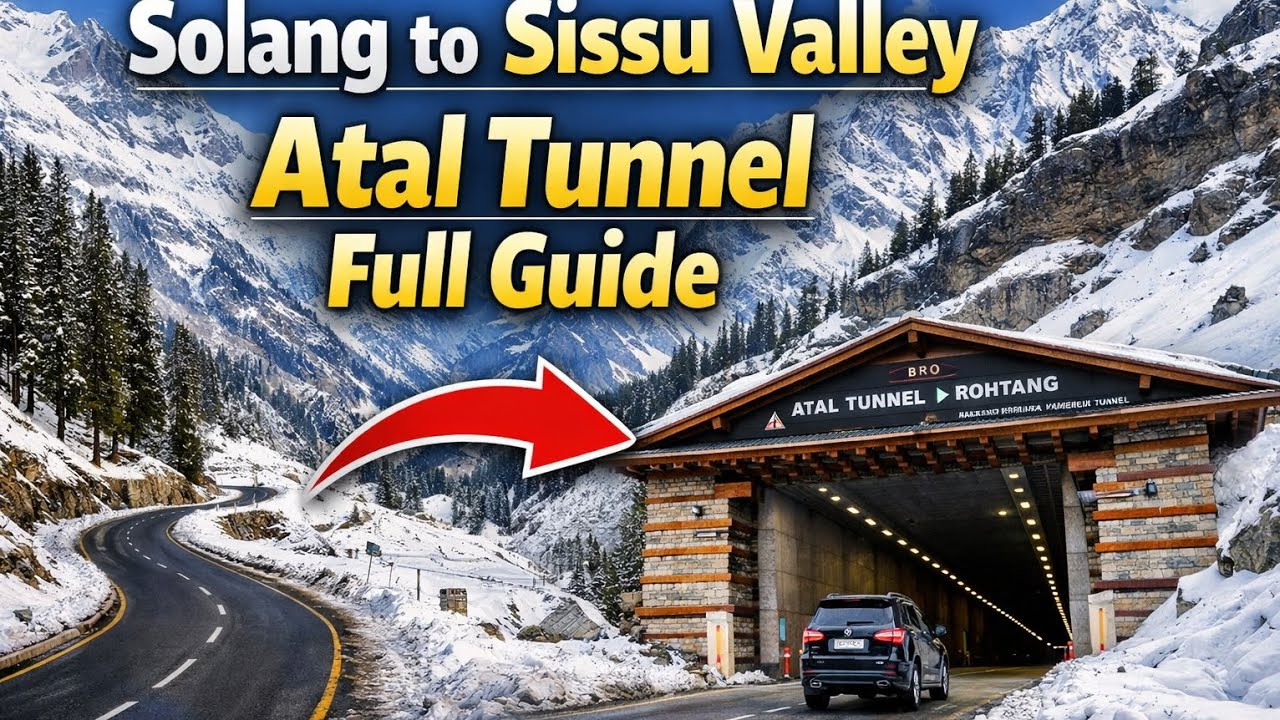 मनाली में बर्फ खत्म लेकिन सिसू में अभी भी है Snow 🥳 #sissuvalley #ataltunnel 